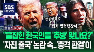 "자진 출국 아닌 추방이라고?" "범죄 활동을!" 말 다른 장관…"싹 잡아가나!" 트럼프 이민 단속 '초스피드' 이유가 (트럼프 NOW)