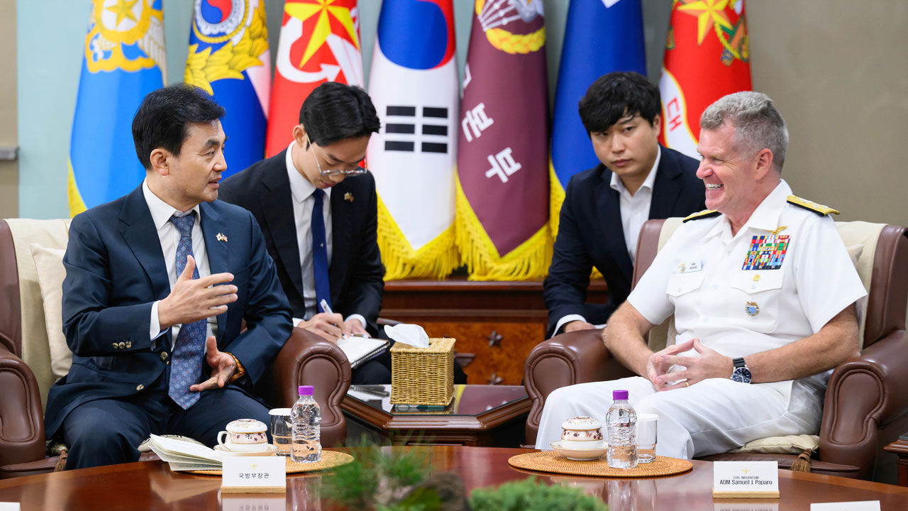 조현, 미 인도태평양사령관 접견…"조선협력 의지, 성과로 구현"