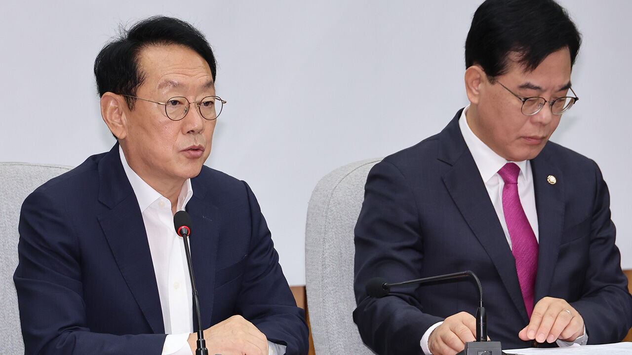 국민의힘 김도읍 정책위의장이 2일 서울 여의도 국회에서 열린 원내대책회의에서 발언하고 있다.