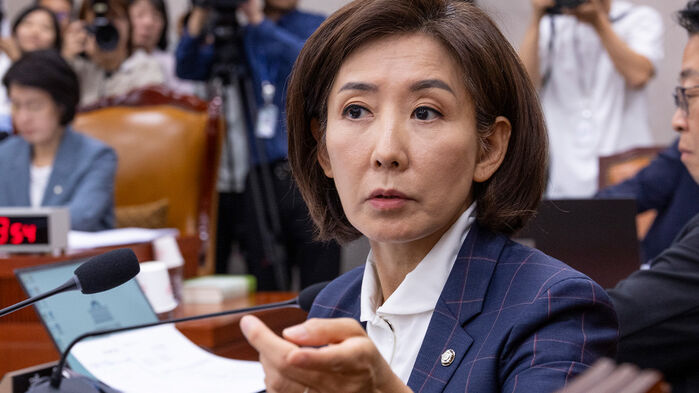 24일 서울 여의도 국회에서 열린 법제사법위원회 전체 회의에 참여한  국민의힘 나경원 의원 (사진=연합뉴스)