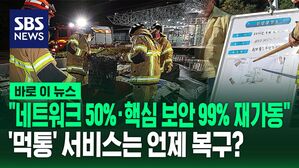 [바로이뉴스] "네트워크 50%&middot;핵심 보안 99% 재가동"&hellip;'먹통' 서비스는 언제 복구?