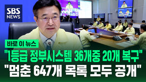 [바로이뉴스] "화재로 멈춘 정부 시스템 목록 모두 공개하겠다"