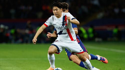 '이강인 골대 강타' PSG, 바르셀로나에 역전승