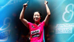 신유빈, 주천희에 역전승…첫 '스매시 단식 4강행'