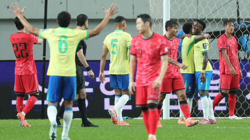 홍명보호, 브라질에 5대 0 대패…최다 점수차 패배