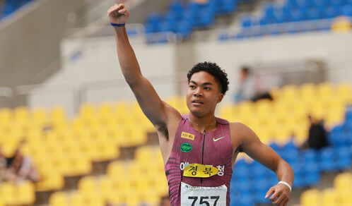 '실업 1년차' 나마디 조엘진·이은빈, 전국체전 육상 남녀 100ｍ 우승