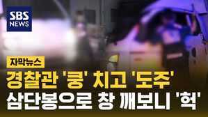 [자막뉴스] 경찰관 '쿵' 치고 '도주'&hellip;삼단봉으로 창 깨보니 '헉'