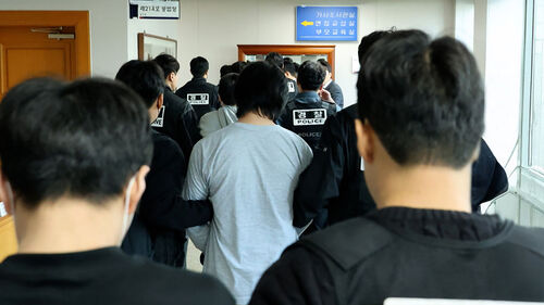 충남경찰청, 캄보디아 사기 조직원 무더기 구속 송치