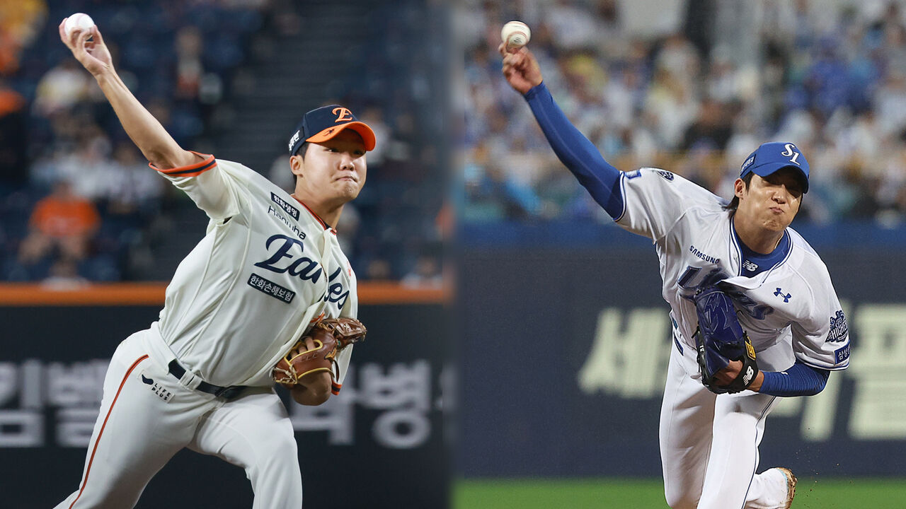 한화 정우주 vs 삼성 원태인…PO 4차전 선발투수 맞대결