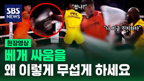 [현장영상] "애들 장난 아니었네!" 비장한 얼굴로 베개 싸움 정식 경기 보니