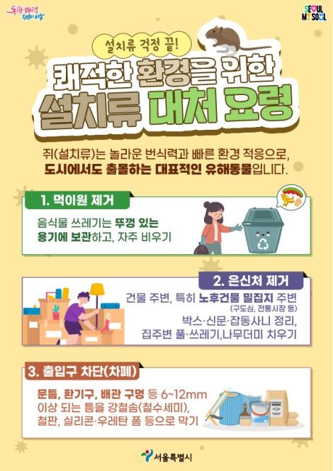 설치류 대처 요령 (사진=서울시 제공, 연합뉴스)