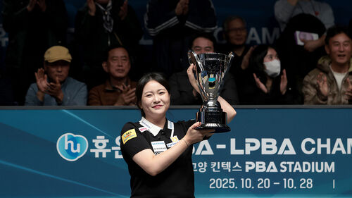 김민아, 여자 프로당구 1년 8개월 만에 우승…통산 4승