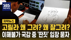 [자막뉴스] 국감 중 왜 고릴라 그림을? 색칠까지 정성껏 "입장 없어"