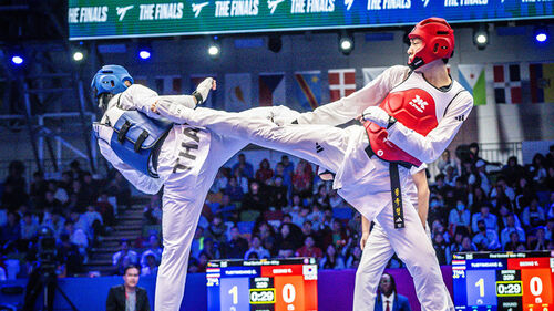 첫 태극마크 성유현, 세계태권도선수권 남자 68㎏급 은메달