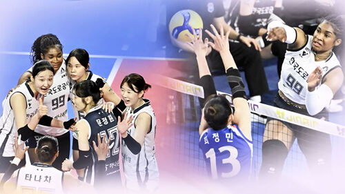 도로공사, '우승 후보' 맞대결에서 역전승