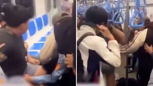 지하철서 사람들 뒤엉켜 '퍽퍽'…바닥 쓰러졌는데도 폭행