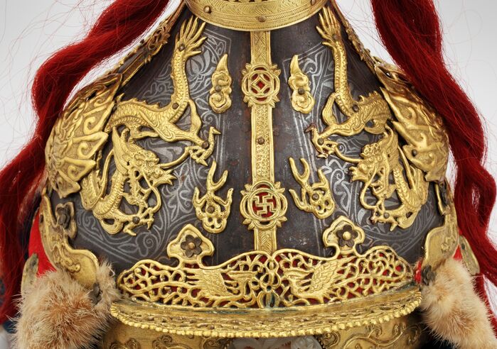 '온양민속박물관 소장 갑주와 갑주함' 중 투구 세부 모습 (사진=국가유산청 제공, 연합뉴스)