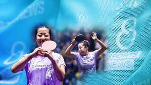 신유빈 과감한 공격…WTT 챔피언스 8강행