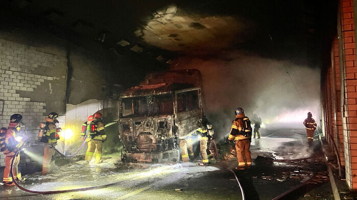 울산 옥현지하차도서 트럭 화재