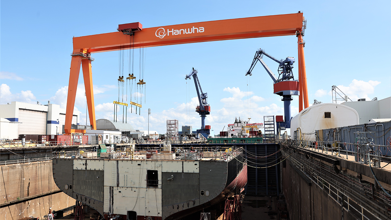 중 상무부, '한화오션 제재 철회' 질문에 "미 협상 성과 이행 용의"