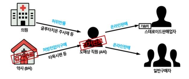 전문의약품 불법 판매 모식도 (사진=식약처 제공, 연합뉴스)