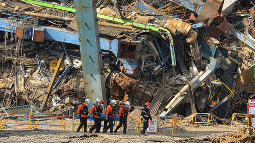44년 된 울산화력 보일러 타워 붕괴 원인은…'비틀림' 등 거론