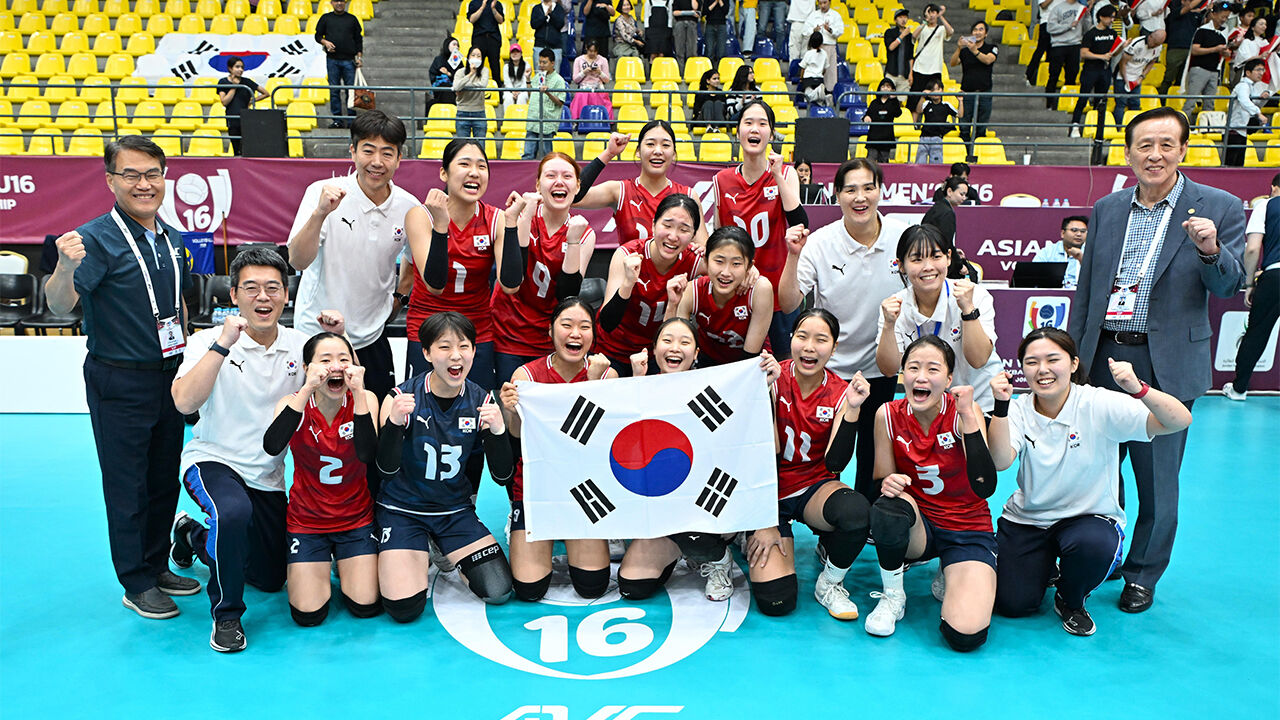 '손서연 34점' U-16 여자배구, 일본에 역전승으로 결승 진출