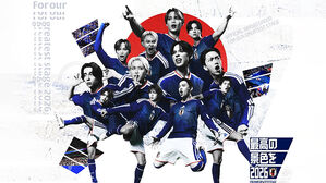 일본 국대 홍보 이미지 뜻밖 논란…'태극기' 소환된 이유