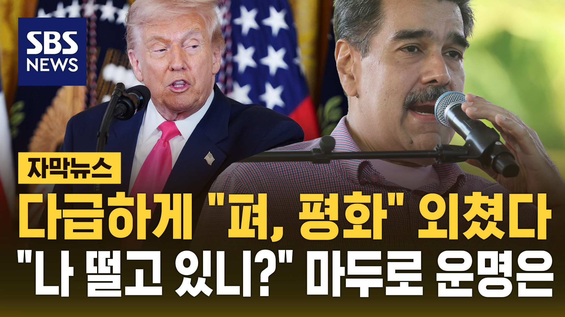 [자막뉴스] 다급하게  펴, 평화  외쳤다… 나 떨고 있니?  마두로 운명은