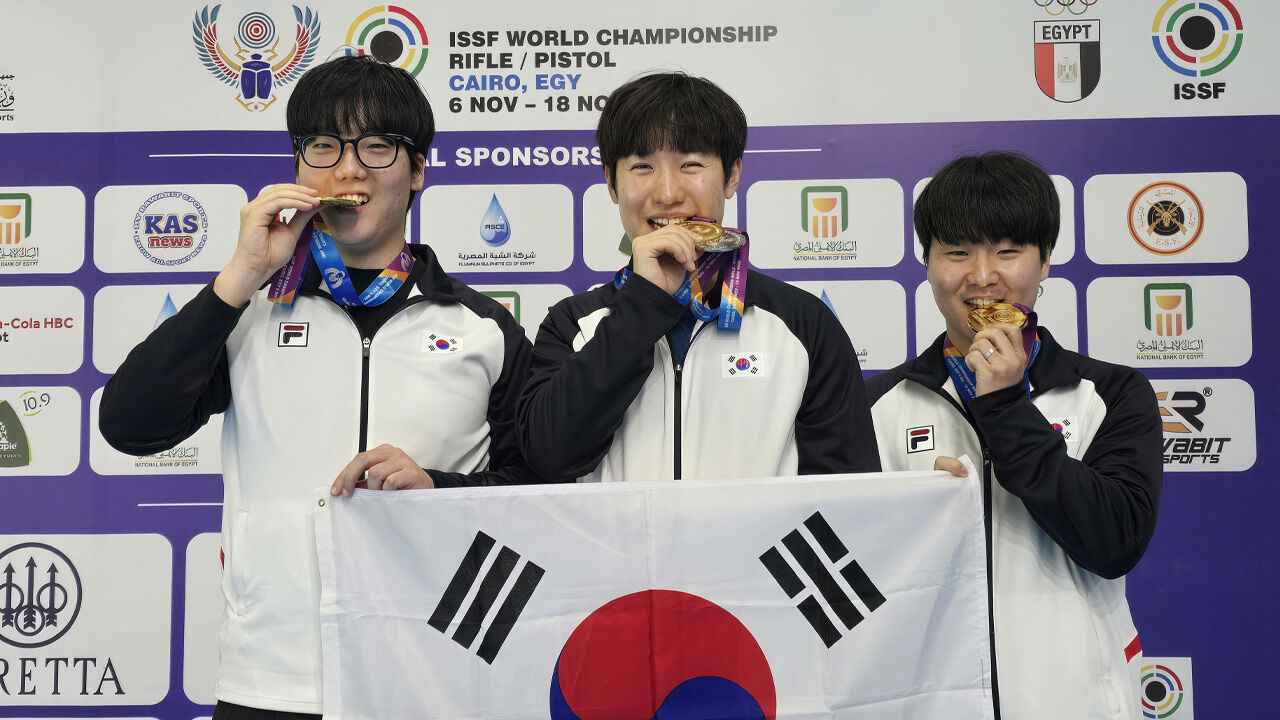 사격 세계선수권 스탠더드권총 단체전 '금' 명중