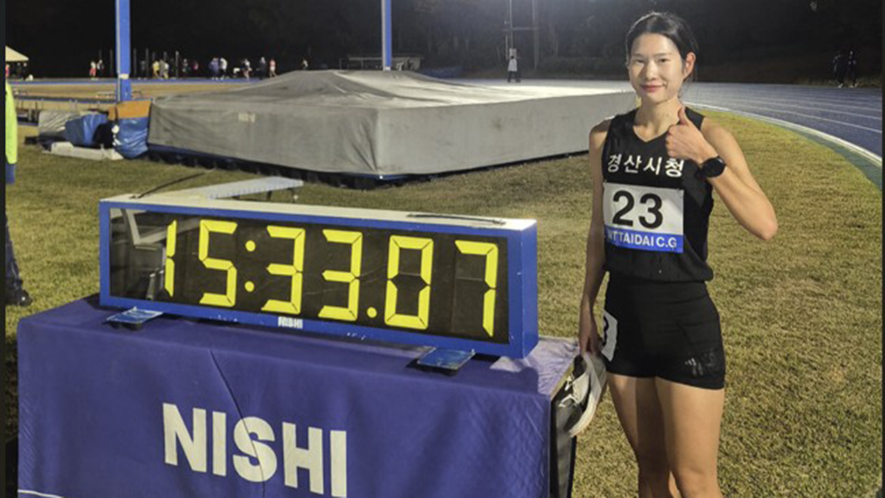 김유진, 육상 여자 5,000m 한국 신기록…15분33초07
