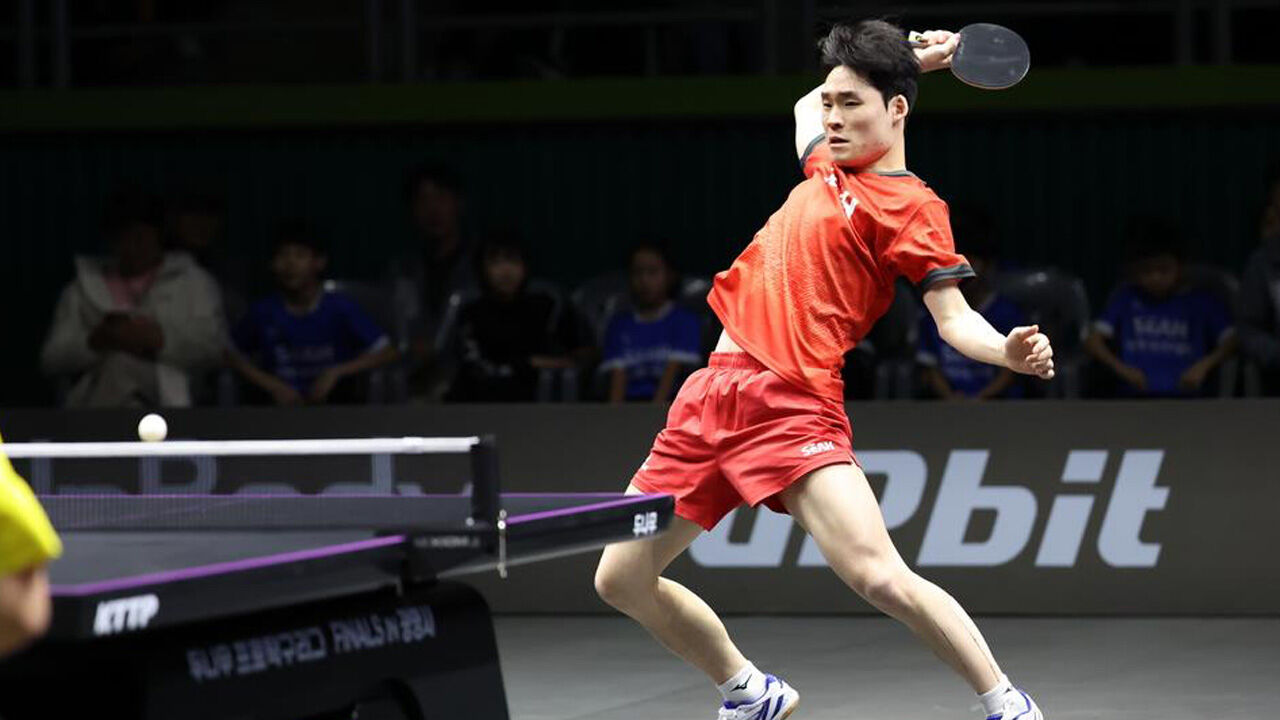 프로탁구리그 파이널스에 나선 장우진 