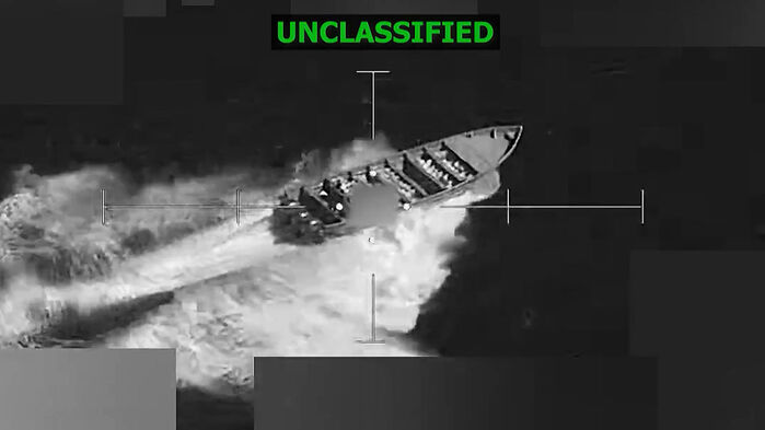 미군, 동태평양서 마약 밀수 의심 선박 격침 영상