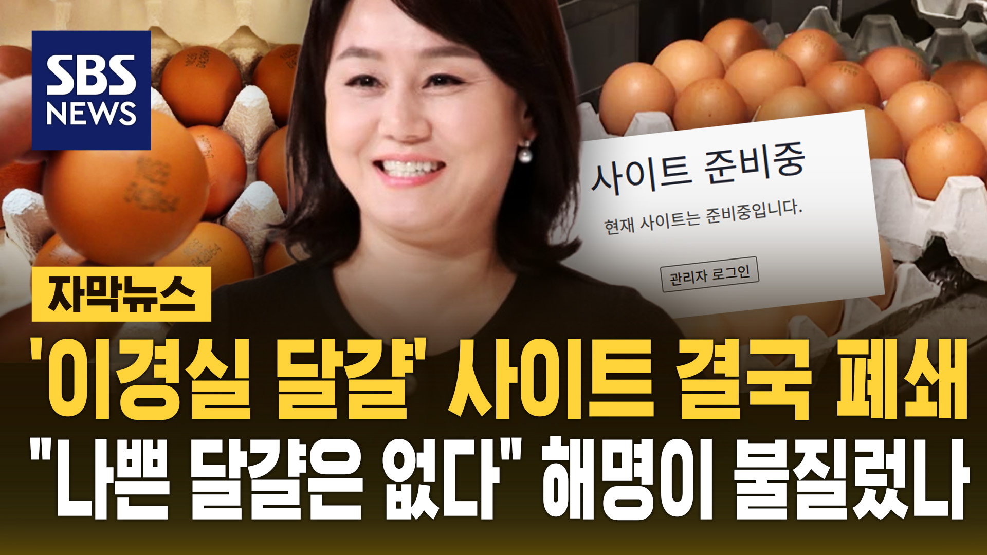 [자막뉴스] '이경실 달걀' 사이트 결국 폐쇄…