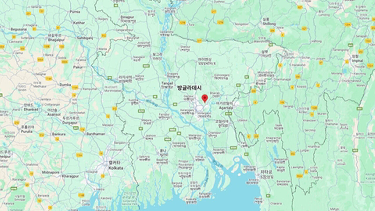 방글라데시 다카 북동쪽서 규모 5.5 지진 발생