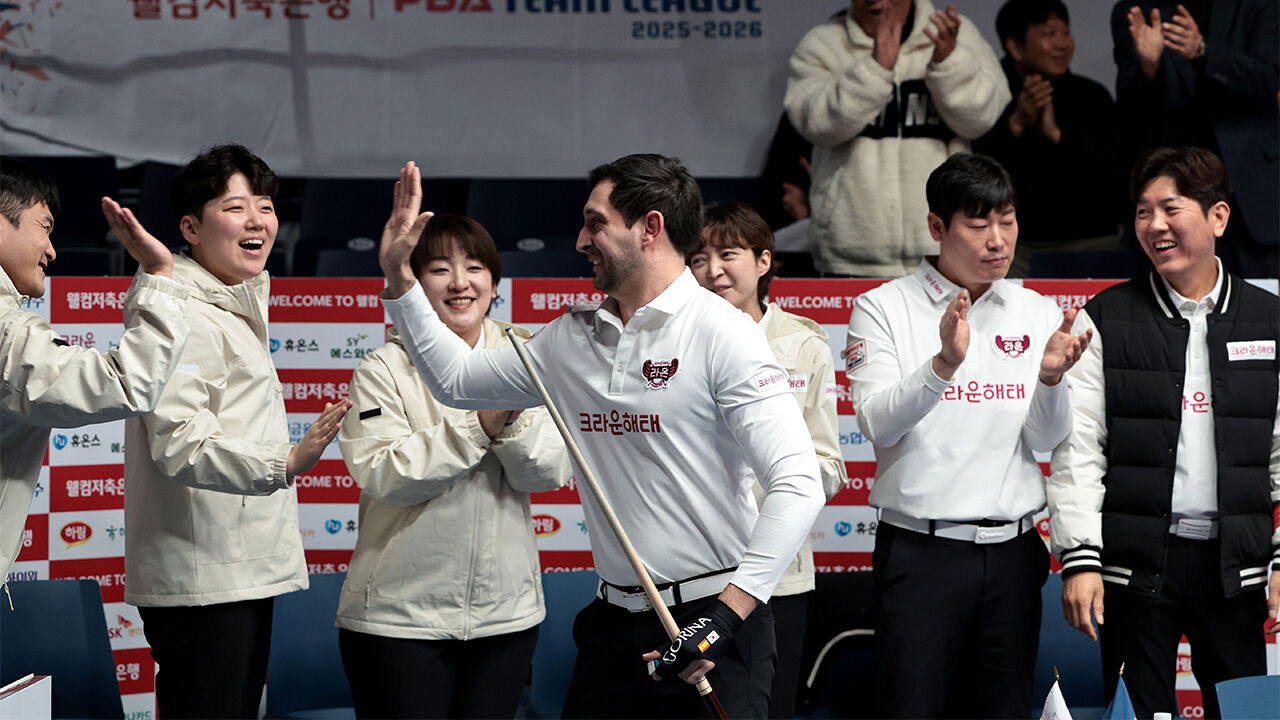 프로당구 크라운해태, PBA 팀리그 4R 역전 우승 눈앞