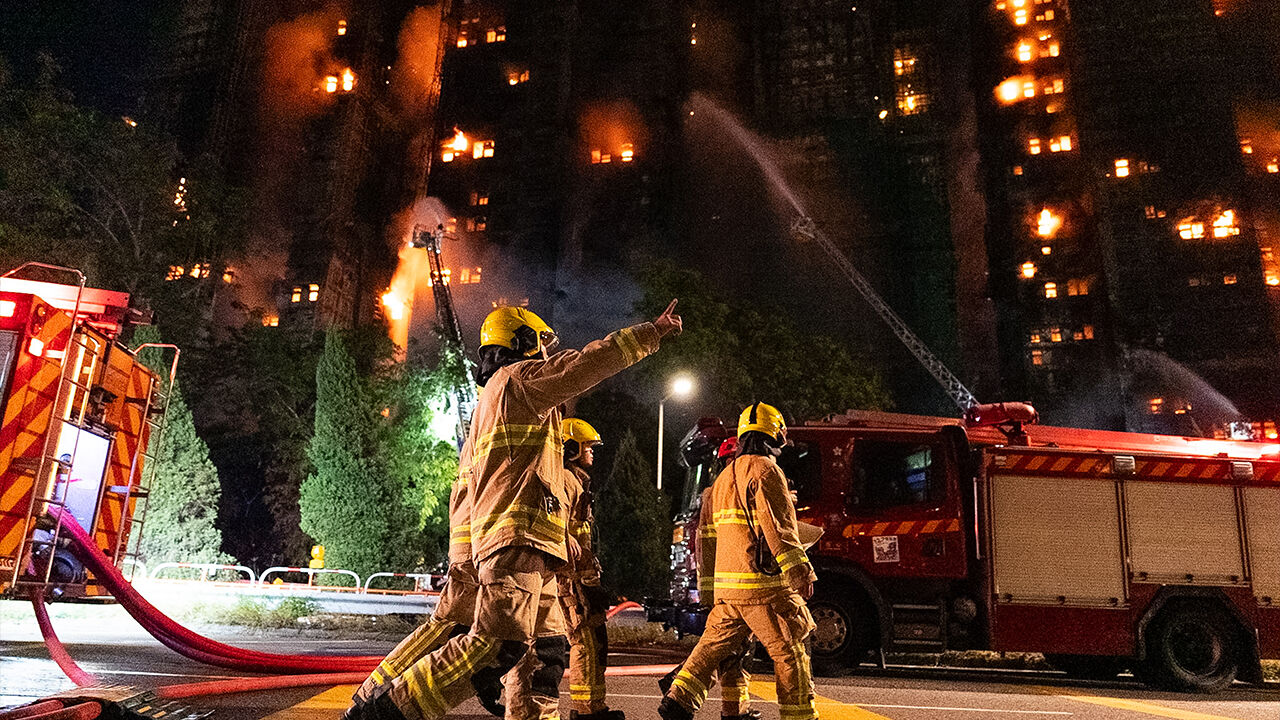 홍콩 아파트단지 화재 (사진=AP, 연합뉴스)