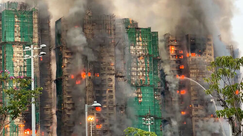 홍콩 화재참사 최소 83명 사망…실종 270명 넘어