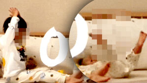 갓난아기 발로 차 만든 'LOVE'…"재밌냐" 비난 폭주한 영상