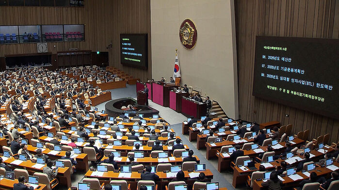 예산안 국회 통과