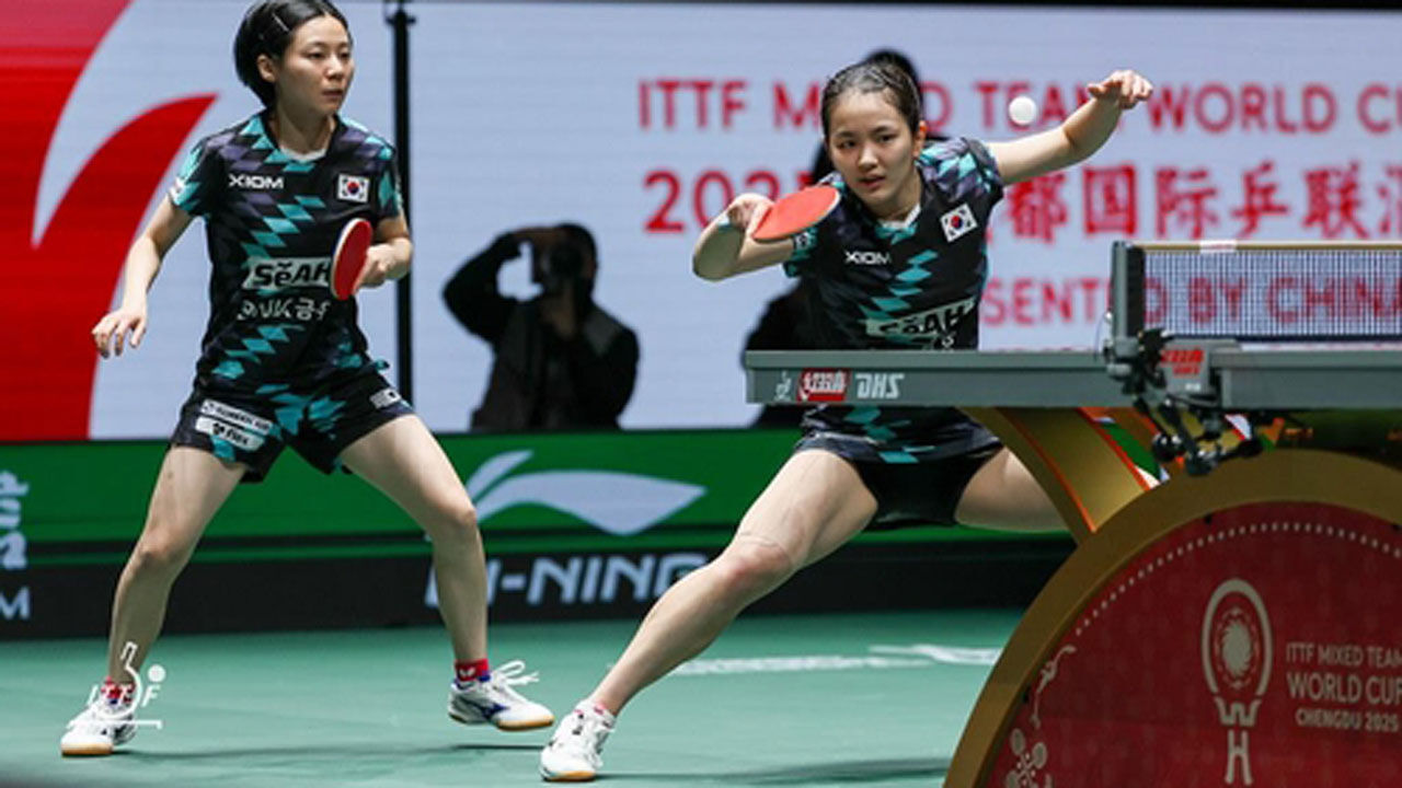 한국 탁구, 혼성단체 월드컵 4강행…중국과 결승행 다툼