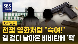 [자막뉴스] 전쟁 영화처럼 "숙여!" 길 걷다 날아온 비비탄에 '퍽'