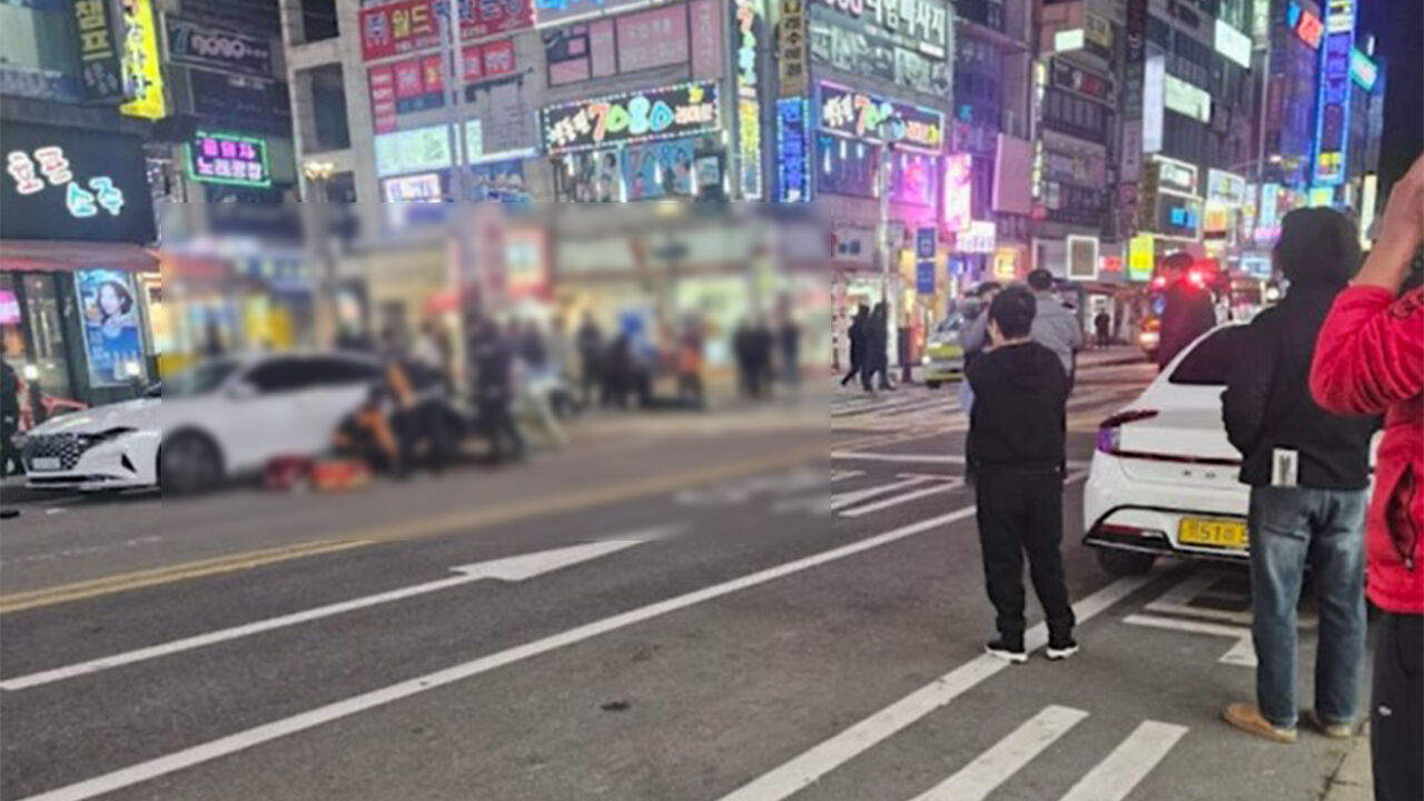 70대가 몰던 오토바이에 보행자 2명 추돌…"신호등 없는 건널목"