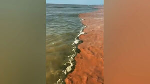 "신비롭다" 포착된 바다&hellip;반으로 갈린 색