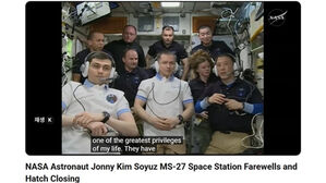 한국계 조니 김, 우주정거장서 245일 임무 마치고 지구 귀환길