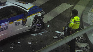 10대가 음주운전하다 순찰차 들이받아…경찰 2명 부상