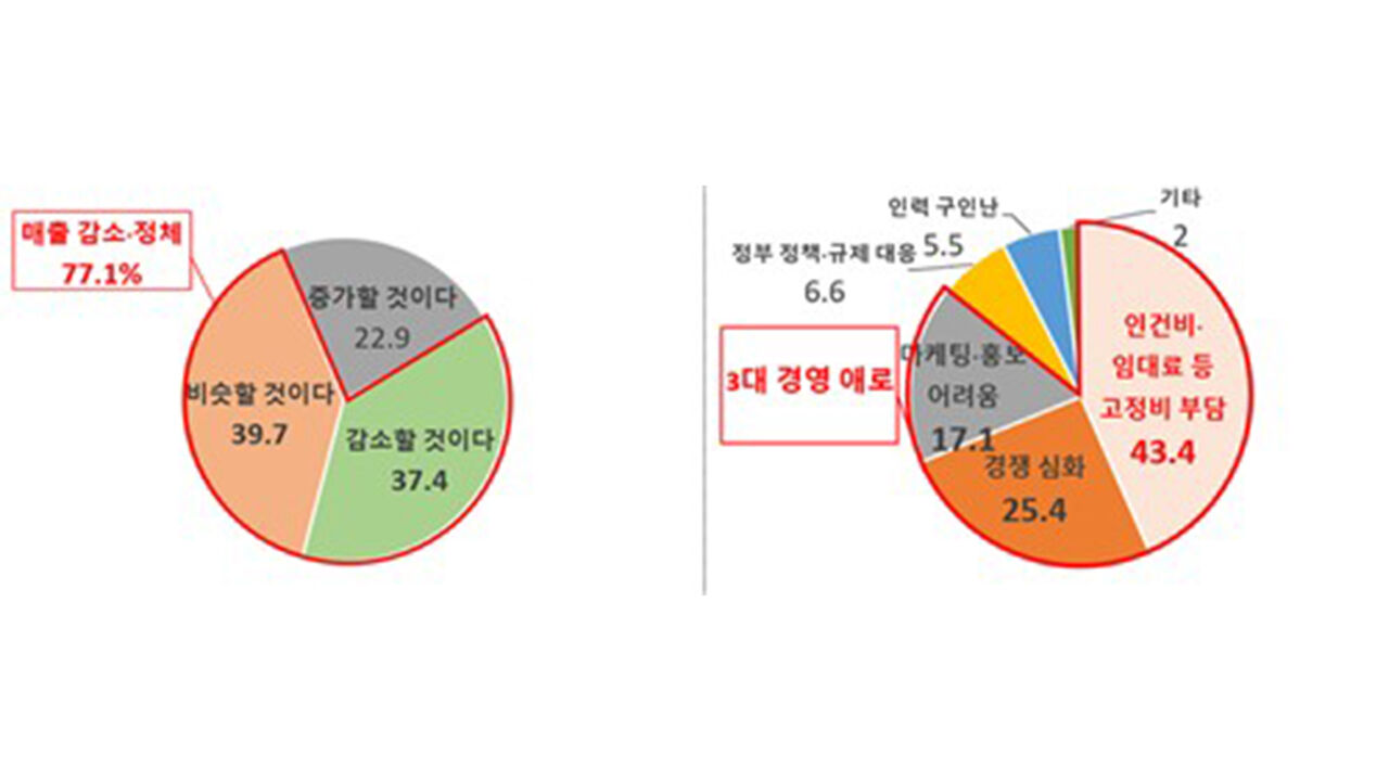소상공인 실태 조사 주요 응답 (사진=한국경제인협회 제공, 연합뉴스)