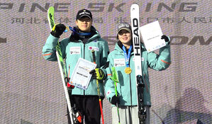 신정우&middot;김소희, 중국 극동컵 알파인 스키 남녀 대회전 우승