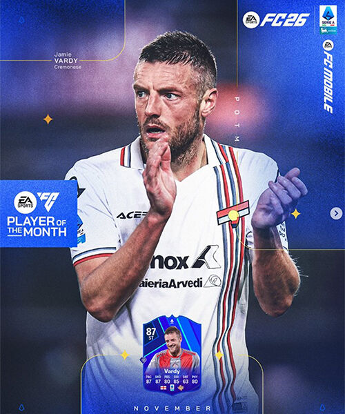 세리에A 11월의 선수로 뽑힌 제이미 바디 (사진=세리에A SNS 캡처, 연합뉴스)