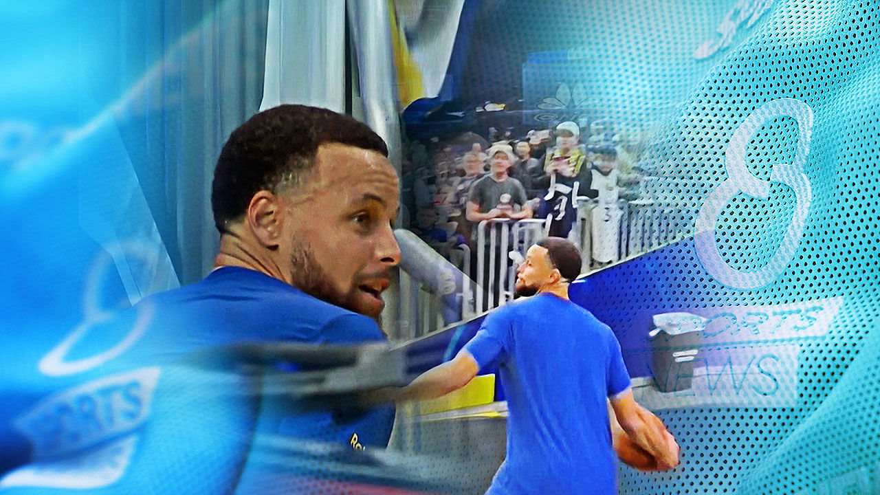 'NBA 역사상 최고 슈터' 커리의 묘기 슛…'터널샷' 작렬